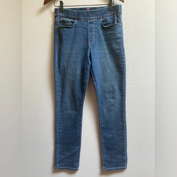 Levi's high waisted pull  on skinny denim jeans leggings Sz 6 - Picture 1 of 9